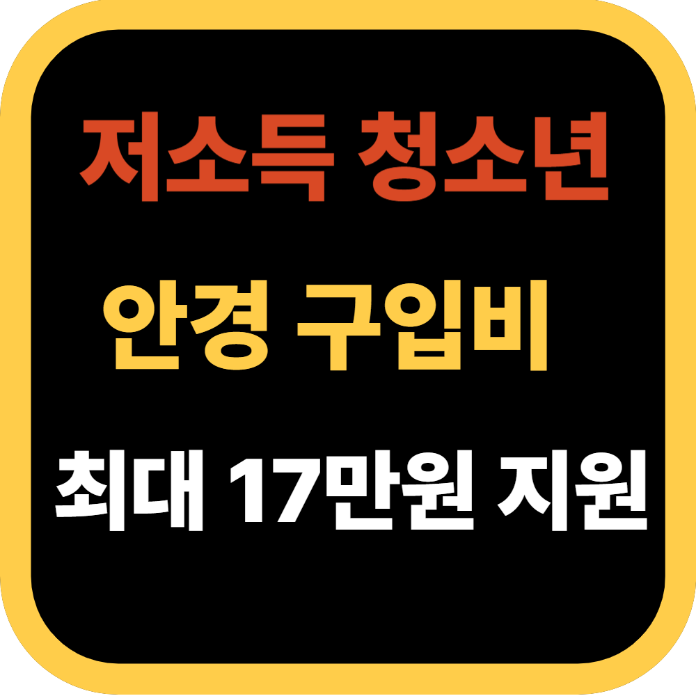 청소년 안경 구입비